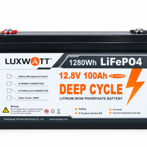 Luxwatt 12.8V 100Ah (1280Wh) LiFePO4 Deep Cycle Battery