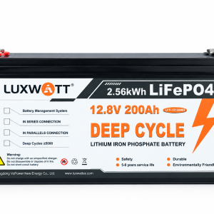 Luxwatt 12.8V 200Ah (2.56kWh) LiFePO4 Deep Cycle Battery